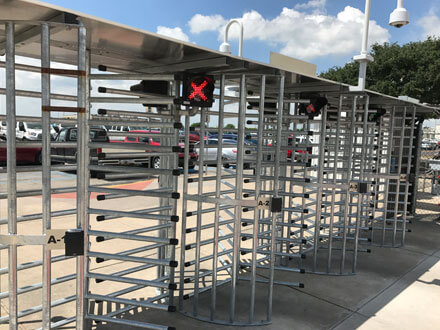 Full Height Turnstiles Array